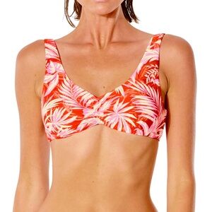 Rip curl Hawaiian print bikini top SIZE: Large